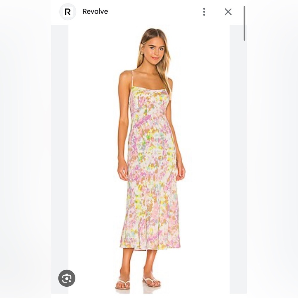 Astr The Label - Charisma Tie Back Sleeveless Midi Dress Size S